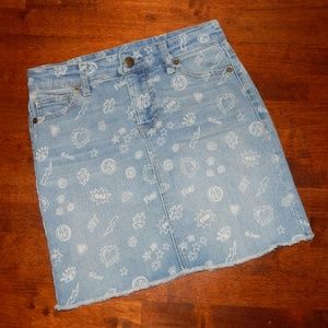 Art Class Large 10 12 Light Blue Jean Skirt